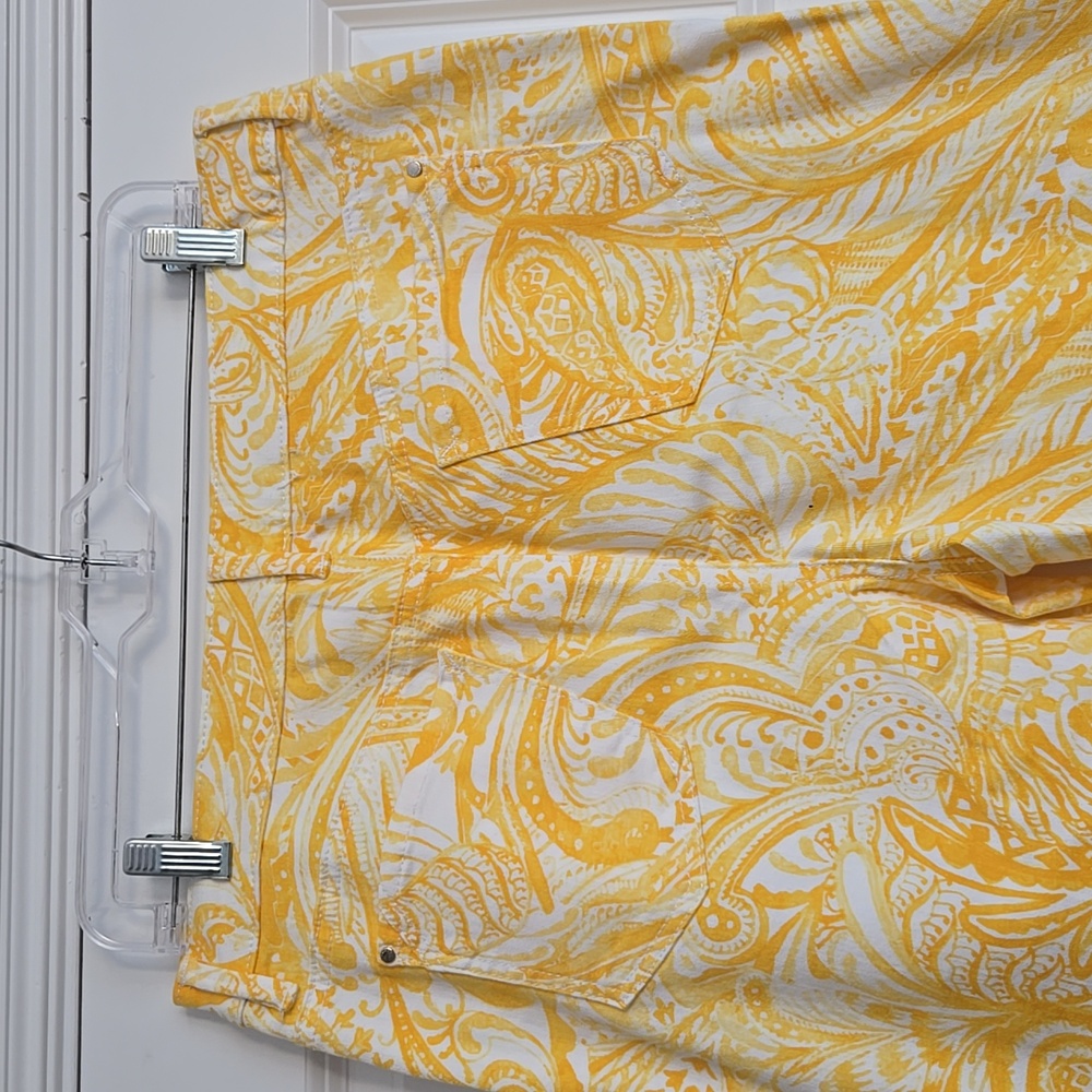 Chico's Yellow Paisley Pants - Picture 4 of 9